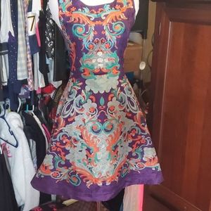 Beautiful Bold Colorful Pinup Vintage Dress